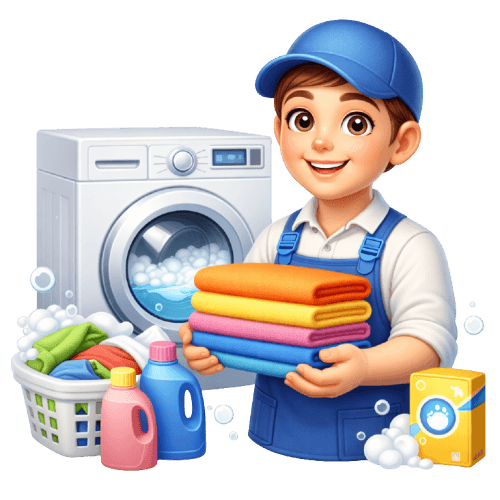 Laundry service category illustration